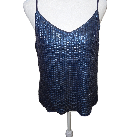 MLV Blue Silver Sequin Camisole - Picture 1 of 3